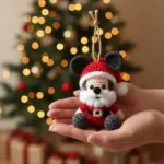 Santa Mouse Crochet Pattern, Christmas Amigurumi Ornament PDF, Cute Mouse in Santa Hat, Holiday Decoration Tutorial, Digital Download