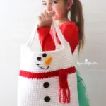 Snowman Tote Crochet Pattern, Christmas Bag Doll PDF, Tote Xmas Crochet, Cute Handmade Gift Idea - Image 2