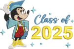 Graduate Mouse Class of 2025 Embroidery Design, Academic Gown and Cap Pattern, School Milestone Machine File for Graduation Gifts and Decor - Image 3