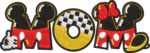 Mouse Ears Mom Embroidery Design, Checkered Bow Mother Machine Pattern, Theme Park Motherhood File, Yellow and Red Mouse Mom Shirt Design - Image 4