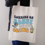blue heeler dog, iced coffee file, running on coffee, dog mom embroidery, heeler mom art, toddler mom file, cartoon dog design, machine embroidery, retro coffee art, dog lover gift, mama embroidery, morning coffee file, digital download - Image 3