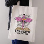 Dragon Academy Embroidery Design, Fantasy Book Embroidery Pattern, Mythical School Shield Embroidery File, Pink Dragon Crest Bookish Art - Image 3