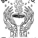 Skeleton Hands Tea Company Embroidery Design, Spooky Fantasy Tea Machine Embroidery Pattern, Bookish Ghost Tea File for Hoodies, Jackets - Image 4