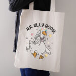 Mr Silly Goose Embroidery Design, Whimsical Bird in Flower Crown Machine Embroidery Pattern, Cute Animal Embroidery File for Baby Gift, Tee - Image 3