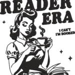 Retro Reader Era Embroidery Design, Vintage Woman Reading Machine Pattern, Coffee and Books Embroidery File for Hoodie, Book Lover Decor Art - Image 4