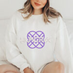 Purple Celtic Knot Embroidery Design, Abstract Geometric Embroidery Pattern, Interlocking Heart Embroidery File for Hoodie, Sweatshirt Art - Image 2