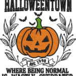 Halloween Town Pumpkin Embroidery Design, Jack O Lantern Embroidery Pattern, Spooky Fall Slogan Embroidery File for Sweatshirt, Autumn Art - Image 4