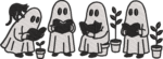 Reading Ghost Friends Embroidery Design, Cute Bookish Ghost Machine Embroidery Pattern, Spooky Library Embroidery File for Tote Bags, Caps - Image 4