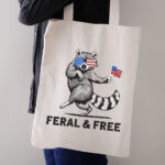 Patriotic Raccoon Embroidery Design, Feral and Free Machine Embroidery Pattern, Funny Trash Panda Embroidery File for Hoodie, USA Glasses - Image 3