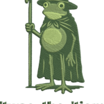Wizard Frog Embroidery Design, Twas the Tism My Lord Machine Embroidery Pattern, Funny Toad Wizard Embroidery File for Cape, Green Frog Art - Image 4