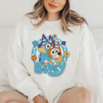 Cartoon Blue Puppy Hug Embroidery Design, Heeler Friends Machine Embroidery Pattern, Blue and Orange Dog Character Embroidery File Gift - Image 2