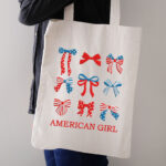 Patriotic Bow Embroidery Bundle, Red White Blue Stars and Stripes Coquette Machine Embroidery Design, American Theme Ribbon Pattern File - Image 3