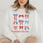 Patriotic Bow Embroidery Bundle, Red White Blue Stars and Stripes Coquette Machine Embroidery Design, American Theme Ribbon Pattern File - Image 2
