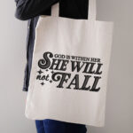 Inspirational Quote Embroidery Design, Religious Scripture Machine Embroidery Pattern, Faith Based She Will Not Fall Embroidery File for Gift - Image 3