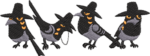 Four Grumpy Crows Embroidery Design, Birds in Hats Machine Embroidery Pattern, Funny Crow Embroidery File, Dark Crow Art for Sweatshirts - Image 4