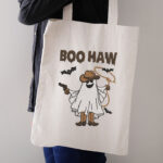 Boo Haw Cowboy Ghost Embroidery Design, Funny Halloween Ghost Machine Embroidery Pattern, Ghost with Lasso and Gun Embroidery Design File - Image 3