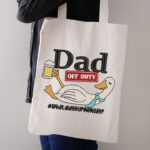Funny Dad Duck Embroidery Design, Beer Mug Off Duty Machine Embroidery Pattern, Humorous White Duck File for Father's Day Hat or Apron - Image 3
