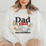 Funny Dad Duck Embroidery Design, Beer Mug Off Duty Machine Embroidery Pattern, Humorous White Duck File for Father's Day Hat or Apron - Image 2
