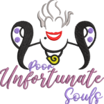 Sea Witch Outline Embroidery Design, Purple Hair Villain Machine Embroidery Pattern, Sea Queen Nautical File for Sweatshirt and Tote Bag - Image 2