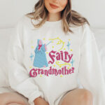 Magical Fairy Grandmother Embroidery Design, Whimsical Wand and Sparkle Pattern, Pink and Blue Fantasy File for Custom Grandma Gifts Hoodie - Image 2
