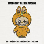Cute Pumpkin Bunny Embroidery Design, Orange Rabbit Halloween Embroidery Pattern, Autumn Animal Embroidery File for Baby Clothes, Fall Art