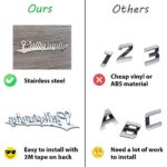 Custom Car Emblems Badges Letter 3D - Heavy Metal Stick Automotive for Car Truck Boats - Image 4