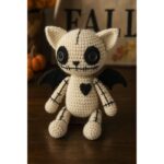 Thanksgiving Stitched Bat Cat Amigurumi Crochet Pattern (PDF) – Beginner Tutorial, Cute Plush with Hat, Fall Home Decor, Instant Download