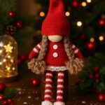 Christmas Gnome Girl Crochet Pattern PDF, Amigurumi Santa Claus Digital Download, Amigurumi Christmas Decor, Christmas Gift