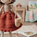 Crochet Amigurumi Heidi Doll Pattern, Little Heidi In Overalls & Flower Basket And Duck, PDF Tutorial - Image 4