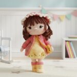 Amigurumi Girl Doll Crochet Pattern, PDF Tutorial, Cute Handmade Toy, Soft Plush Doll, Instant Download