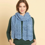 Lacy Blue Crochet Scarf | Cozy Textured Wrap PDF Pattern - Image 2
