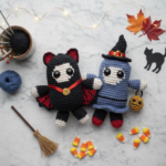 Halloween Crochet Pattern: Dracula & Witch Amigurumi (PDF Pattern)