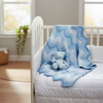 Cascading Ripples Baby Blanket Crochet Pattern | Baby Coordinates Yarn