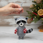 Raccoon Amigurumi Ornament Pattern (PDF)