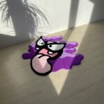 Custom Tufted Cartoon Rug: Anime Gamer Decor, Playful Ghost Design - Image 9