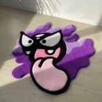 Custom Tufted Cartoon Rug: Anime Gamer Decor, Playful Ghost Design - Image 7