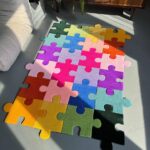 Customizable Tufted Puzzle Rug: Colorful Floor Decor, Creative Gift - Image 2