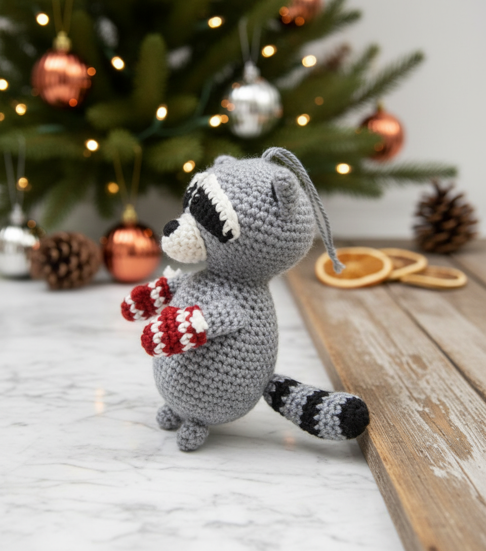 Raccoon Amigurumi Ornament Pattern (PDF) - Image 6
