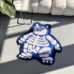 Fluffy 3D Tufted Skeleton Cartoon Rug: Handmade Plushy Floor Decor - Image 7