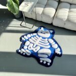 Fluffy 3D Tufted Skeleton Cartoon Rug: Handmade Plushy Floor Decor - Image 6