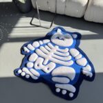 Fluffy 3D Tufted Skeleton Cartoon Rug: Handmade Plushy Floor Decor - Image 10
