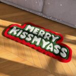 Funny Christmas Rug | "Merry Kissmyass" Tufted Carpet - Image 6