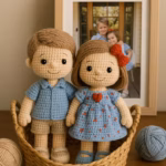 Custom Crochet Doll Portrait Girl Doll Amigurumi Crochet People Portrait Doll Family Portrait Doll Custom Portrait From Photo - Image 4