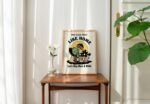 Retro Frog Wall Decor, Trendy Mushroom Illustration, A3 A4 A2 Prints, Large Colorful 70s Poster, Retro Colors, Positive Quote, UNFRAMED - Image 3