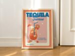 Cocktail Recipe Print, Tequila Sunrise Poster, Alcohol Recipe Prints, Art Deco Poster, Kitchen Bar Dining Room Print, Gallery Wall, UNFRAMED - Image 2
