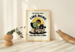 Retro Frog Wall Decor, Trendy Mushroom Illustration, A3 A4 A2 Prints, Large Colorful 70s Poster, Retro Colors, Positive Quote, UNFRAMED - Image 4