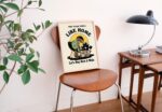 Retro Frog Wall Decor, Trendy Mushroom Illustration, A3 A4 A2 Prints, Large Colorful 70s Poster, Retro Colors, Positive Quote, UNFRAMED - Image 2