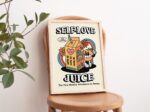 Retro Self Love Juice Print, Vintage Colorful Illustration, Cute Dorm Room Prints, Large Trendy Poster, Groovy 80s, Positive Quote, UNFRAMED - Image 2