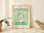 Retro Cat Wall Print, Vintage Minimalist Illustration, A3 A4 A2 Prints, Emerald Green Poster, Positive Quote Wall Decor, Positive, UNFRAMED - Image 3