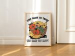 Kitchen Wall Print, Retro Fruits Illustration, Vintage Kettle 70s Poster, Food Wall Decor, Large Art Print, 30s 40s 50s Artwork, UNFRAMED